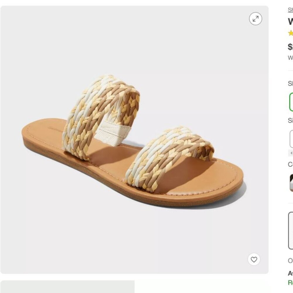 Sandals - Universal Thread (Target) - Size 7.5 Flat